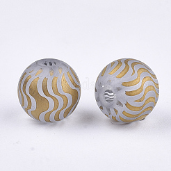 Perles en verre electroplate&nbsp;EGLA-S178-02F