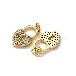 Pendenti in zirconi cubici trasparenti in micro pavè di ottone&nbsp;LS-KK-A270-03D-G