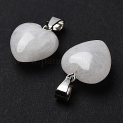 Natürliche weiße Jade Charms&nbsp;LS-HEAR-PW0001-057-03