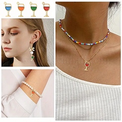 20pcs 4 pendentifs en alliage de couleurs&nbsp;ENAM-YW0006-15