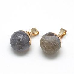 Ciondoli in agata grigia druzy&nbsp;G-Q494-06G