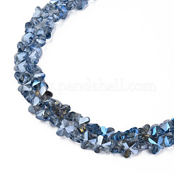 Chapelets de perles en verre transparent électrolytique&nbsp;EGLA-N002-20A-F04