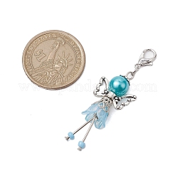 7 pieza de colgante de perlas de vidrio de hadas para decorar bolsos.&nbsp;GL-CJA3BB