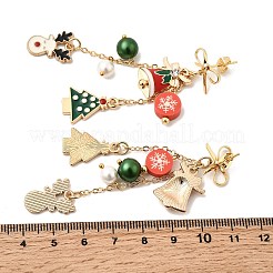 Ohrstecker aus Emaille mit Weihnachtsmotiv&nbsp;EJEW-TA00688
