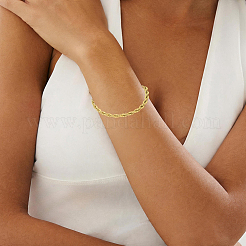 1 bracelet chaîne corde en acier inoxydable 304 de 5 mm pour femme&nbsp;BJEW-DJ0001-58
