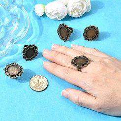 Geben Sie Ihre Kreationen eine einzigartige Designer-Look mit diesen modernen und charmanten Eisen hängender Cabochon Fassungen&nbsp;PALLOY-Q300-09AB-NR