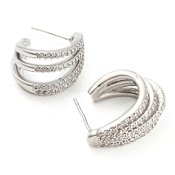 Pendientes divididos de latón chapado en rack&nbsp;EJEW-K245-35P