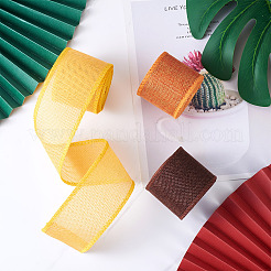 3 Rolle 3 Farben Polyester-Leinenimitat-Geschenkband&nbsp;OCOR-YS0001-02B