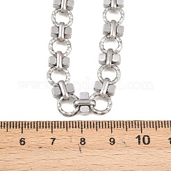 Collane con catena a maglie ad anello testurizzate in acciaio inossidabile 304 da 8 mm&nbsp;NJEW-Z105-04P-03