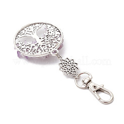 Perles et alliages de pierres précieuses naturelles et synthétiques chakra pendentif arbre de vie décorations&nbsp;HJEW-JM03128