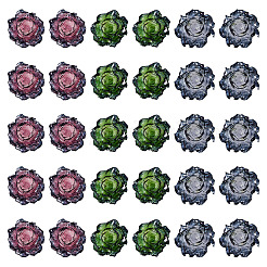 30 cabochon di fiori di rosa in resina di 3 colori&nbsp;CRES-TA0001-96