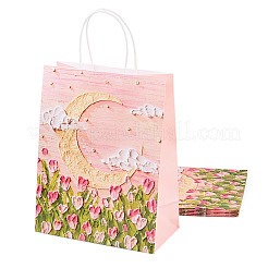 6 sac cadeau en papier imprimé de fleurs&nbsp;ABAG-TADJ0001-08A