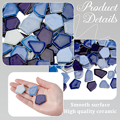 Azulejos de mosaico de porcelana de 500 g con cabujones&nbsp;DIY-SP0007-75