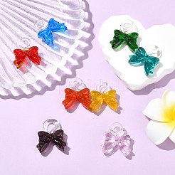 8pcs 8 Farben transparente Glasanhänger&nbsp;GLAA-CJ0002-83
