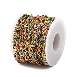 Cadenas de eslabones de esmalte de mal de ojo de acero inoxidable 304&nbsp;CHS-P016-31G