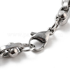 Collana e braccialetti con catena a maglie a colonna in acciaio inossidabile 201 anti-appannamento&nbsp;SJEW-G083-10P