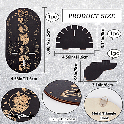 An der Wand befestigtes kleines Kristallregal aus Holz&nbsp;ODIS-WH0026-10D