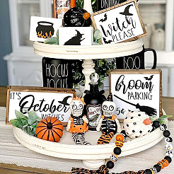 100 Stück 10 Stile Halloween-Themen-Naturholzperlen&nbsp;WOOD-CD0001-21