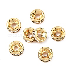 Perles d'espacement en laiton Shegrace micro-pavé de zircone cubique transparente&nbsp;XGRQ1U087-362G