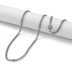 304 Edelstahl Cuban Link Kettenhalsketten für Männer&nbsp;NJEW-B117-01B-P