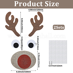 2 set di decorazioni natalizie in tessuto non tessuto&nbsp;DIY-GF0011-77A