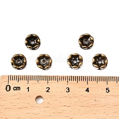 Messing Strass Zwischen perlen&nbsp;X-RB-A014-L8mm-01AB-NF