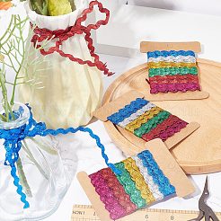 6 Yard gewelltes Fransenband aus Polyester in 6 Farben&nbsp;LS-OCOR-WH0080-44B