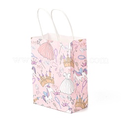 Rettangolo con sacchetti regalo di carta modello castello e vestito&nbsp;CARB-P008-B01