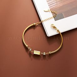 Bracciali a maglie in acciaio inossidabile 304 con strass incastonati&nbsp;WG2A3A5-01