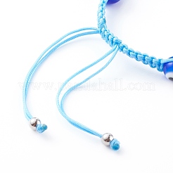Verstellbare geflochtene Perlenarmbänder aus Nylonfaden&nbsp;BJEW-JB06067-01