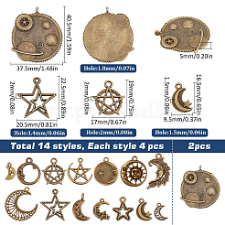 15 Arten Legierungsanhänger im tibetischen Stil&nbsp;FIND-SC0008-47