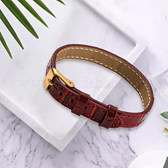 1 Stück strukturierte Lederarmbandriemen&nbsp;AJEW-CL0003-11B