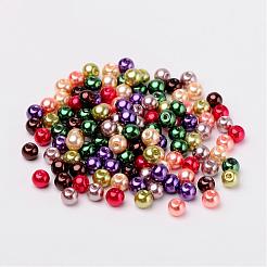 Fallen Mischung pearlized Glas Perlen&nbsp;HY-X006-6mm-06