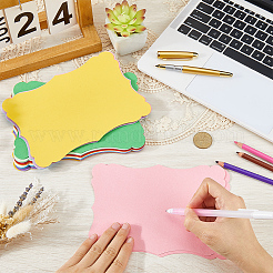 50 tarjeta de felicitación en blanco de papel para manualidades de 10 colores&nbsp;AJEW-CP0010-26B