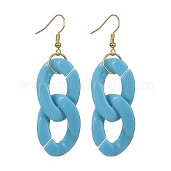 Boucles d'oreilles pendantes en forme de chaînes gourmettes en acrylique&nbsp;EJEW-JE05571