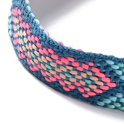 Geflochtenes Kordelarmband aus Polyester-Baumwolle mit Rautenmuster&nbsp;FIND-PW0013-001A-02