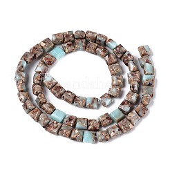 Synthetische Aqua Terra Jaspis Perlen Stränge&nbsp;G-S366-017-01