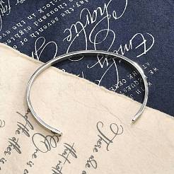 Bracciali a polsino in acciaio inossidabile 304 anti-ossidazione&nbsp;X-BJEW-K173-02P