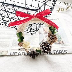 Cercle forme rotin vigne branche couronne cerceau&nbsp;DIY-B022-04C