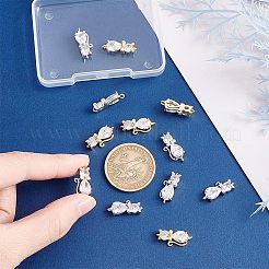12 breloque connecteur en laiton transparent avec zircone cubique&nbsp;FIND-HY0001-24