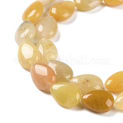 Chapelets de perles en jade topaze naturelle&nbsp;G-K357-A15-01