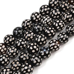 Estilo tibetano dZi abalorios hebras&nbsp;G-G328-A02-10mm