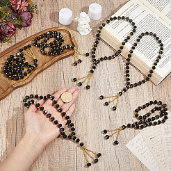 6 pulsera de rosario de oración islámica musulmana&nbsp;BJEW-PH0004-64A