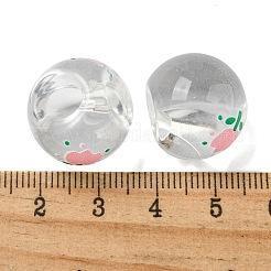 Transparent bedruckten Acryl-Perlen&nbsp;OACR-H124-08