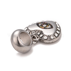 304 Edelstahl Kristall Strass europäischen baumeln Charms&nbsp;STAS-F278-28P