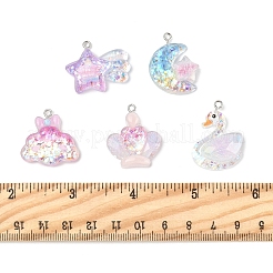 10pcs 5 Arten transparente Harzanhänger&nbsp;RESI-FS0002-08