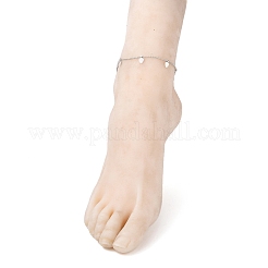 Cavigliere con ciondolo a forma di cuore in acciaio inossidabile 304 anti-ossidazione&nbsp;AJEW-AN00354