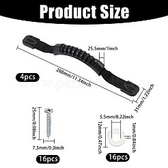 Poignées de pirogue en PVC&nbsp;FIND-WH0367-35B