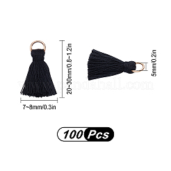 100 Stück Quastenanhänger-Dekorationen aus Polycotton (Polyester-Baumwolle).&nbsp;FIND-SC0003-23