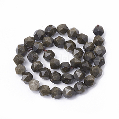 Naturale lucentezza dorata perle di ossidiana fili&nbsp;G-T064-45B